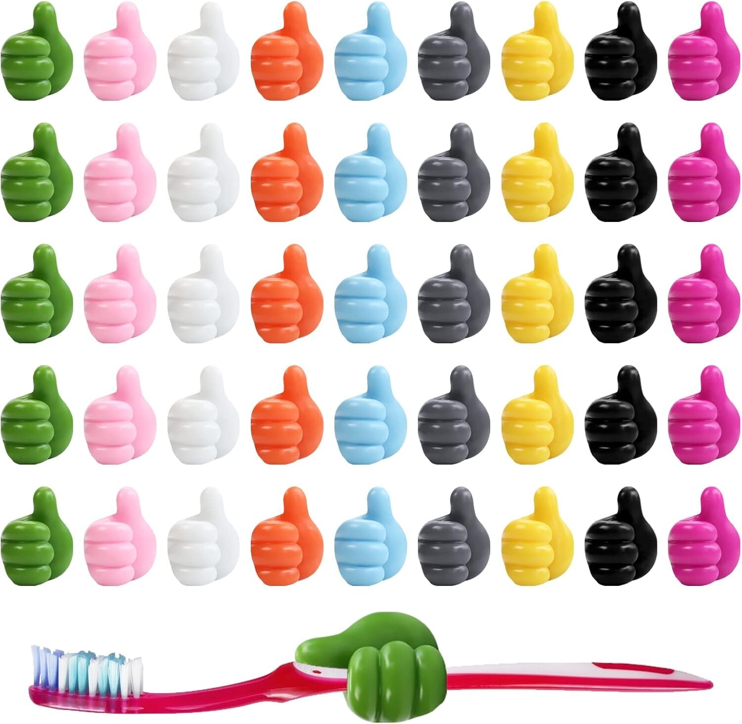 10/20/30/50/100pcs Silicone Thumb Hooks Self Adhesive Wall Decoration Hook us