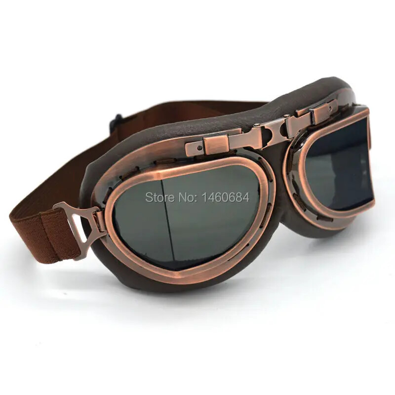 Evomosa Vintage WWII Pilot Flying Goggles Outdoor Sports Goggle Glasses