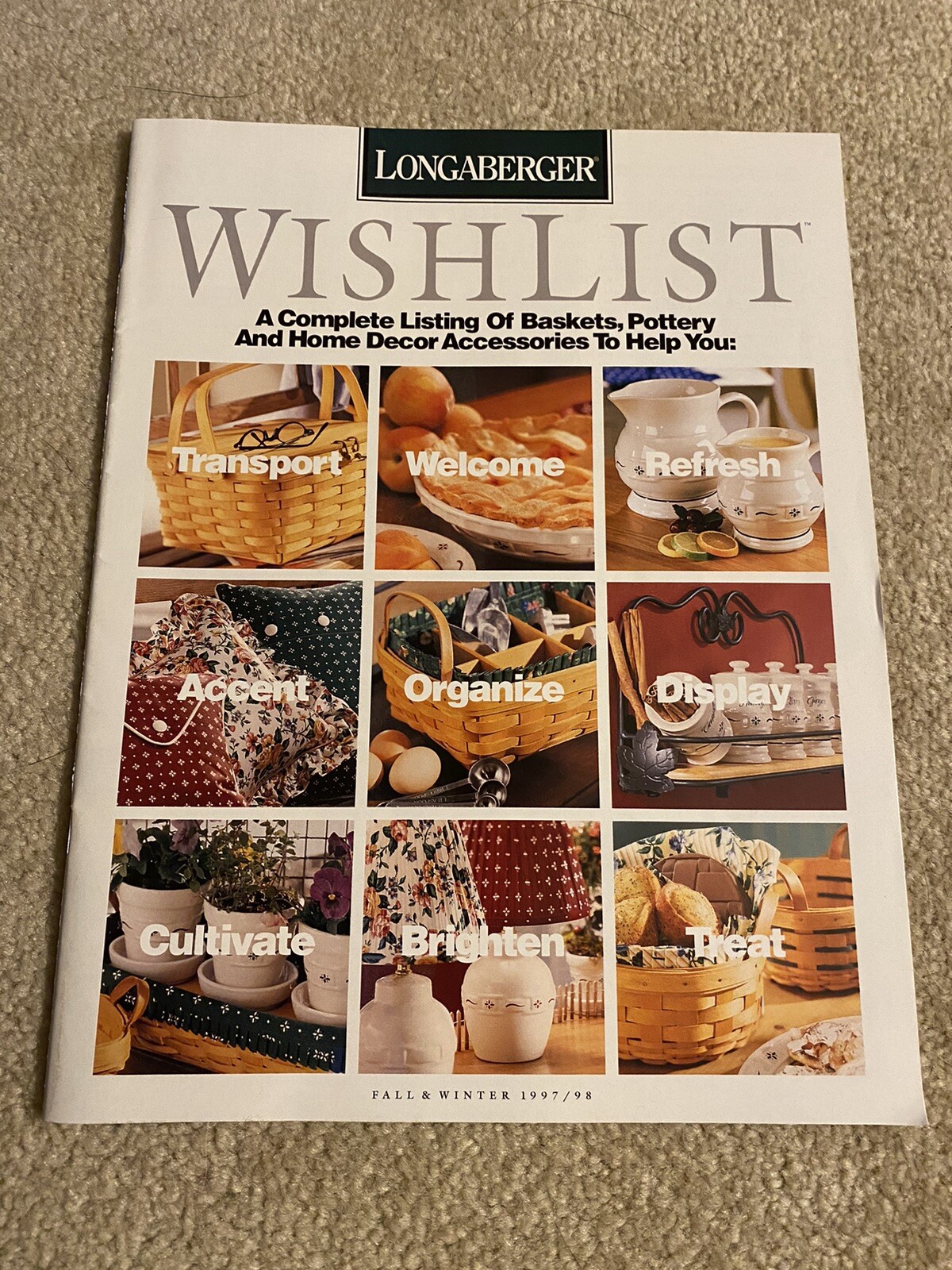 Longaberger Wishlists/Flyers Fall & Winter 1997/98