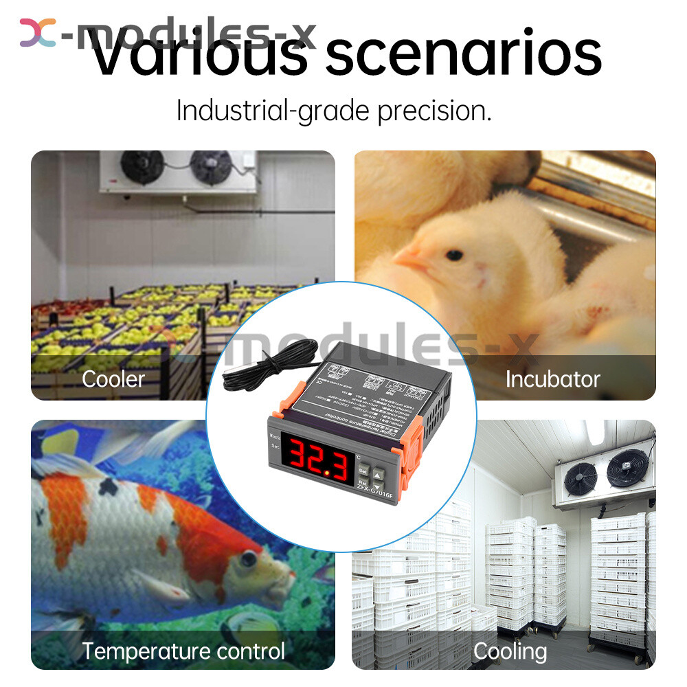 G7016F Digital Intelligent Temperature Controller NTC Probe -50 ℃~110 ℃ 12V/24V