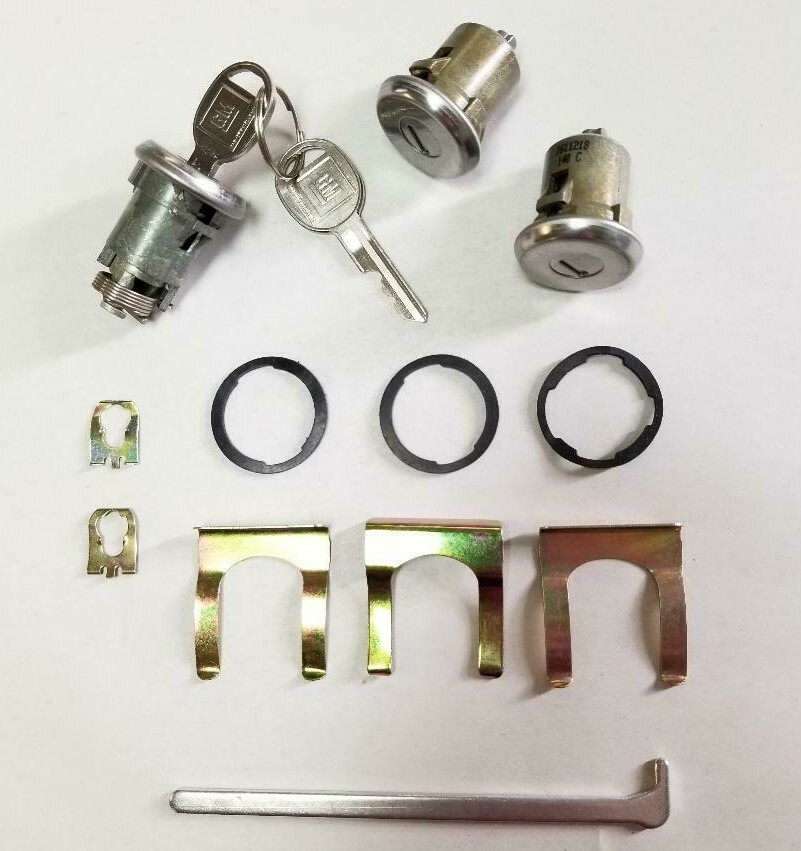 NEW 1970-1977 Monte Carlo Door & Trunk Lock set with GM Keys