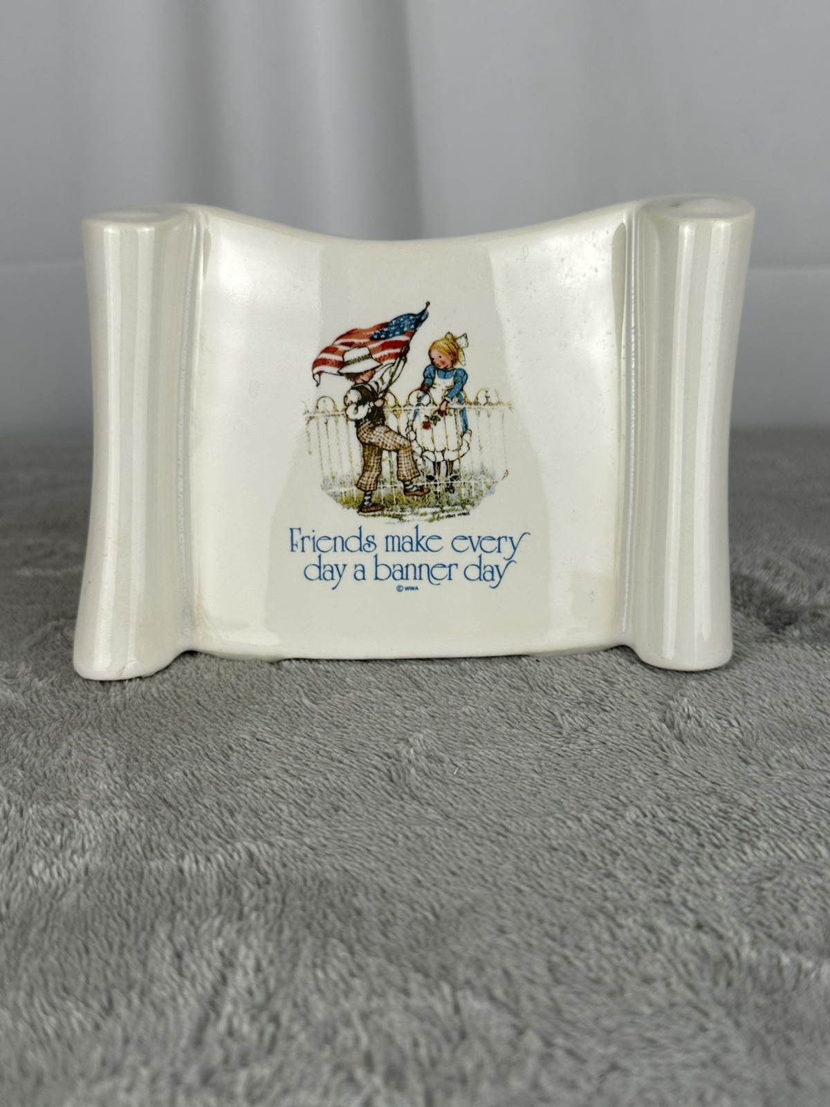 Vintage Patriotic Holly Hobbie Freedom Series Planter Vase