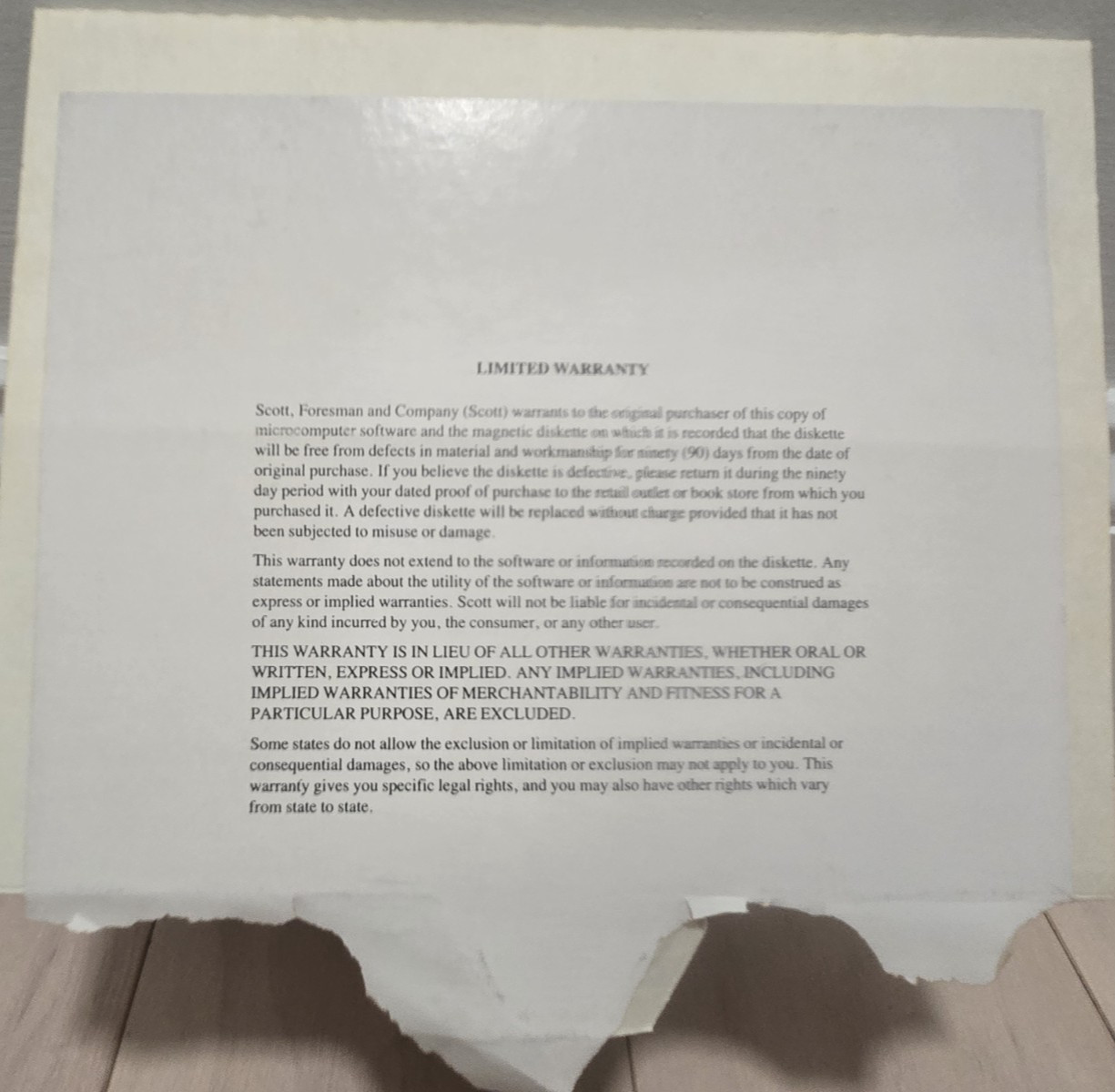 1985 Scott Foresman DAYSAL-1 IBM Computer Software 5 1/4" Disk And Documentation