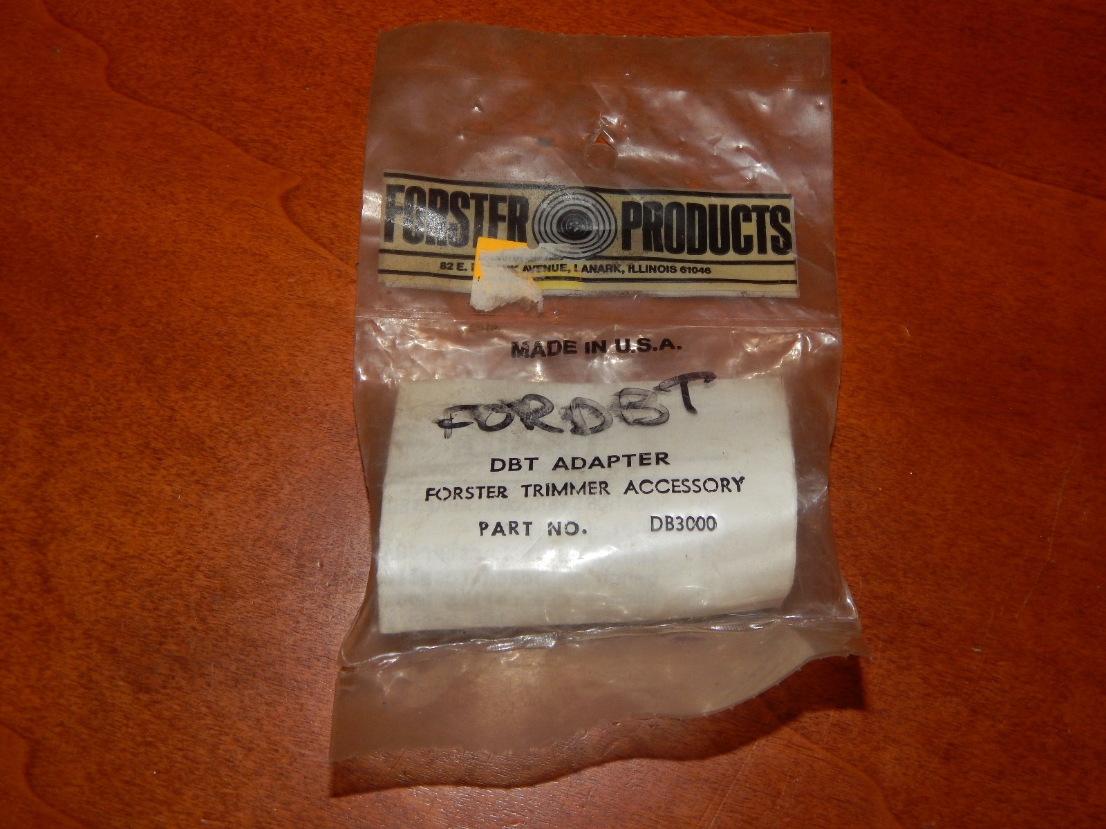 Forster DBT adapter part # DB3000