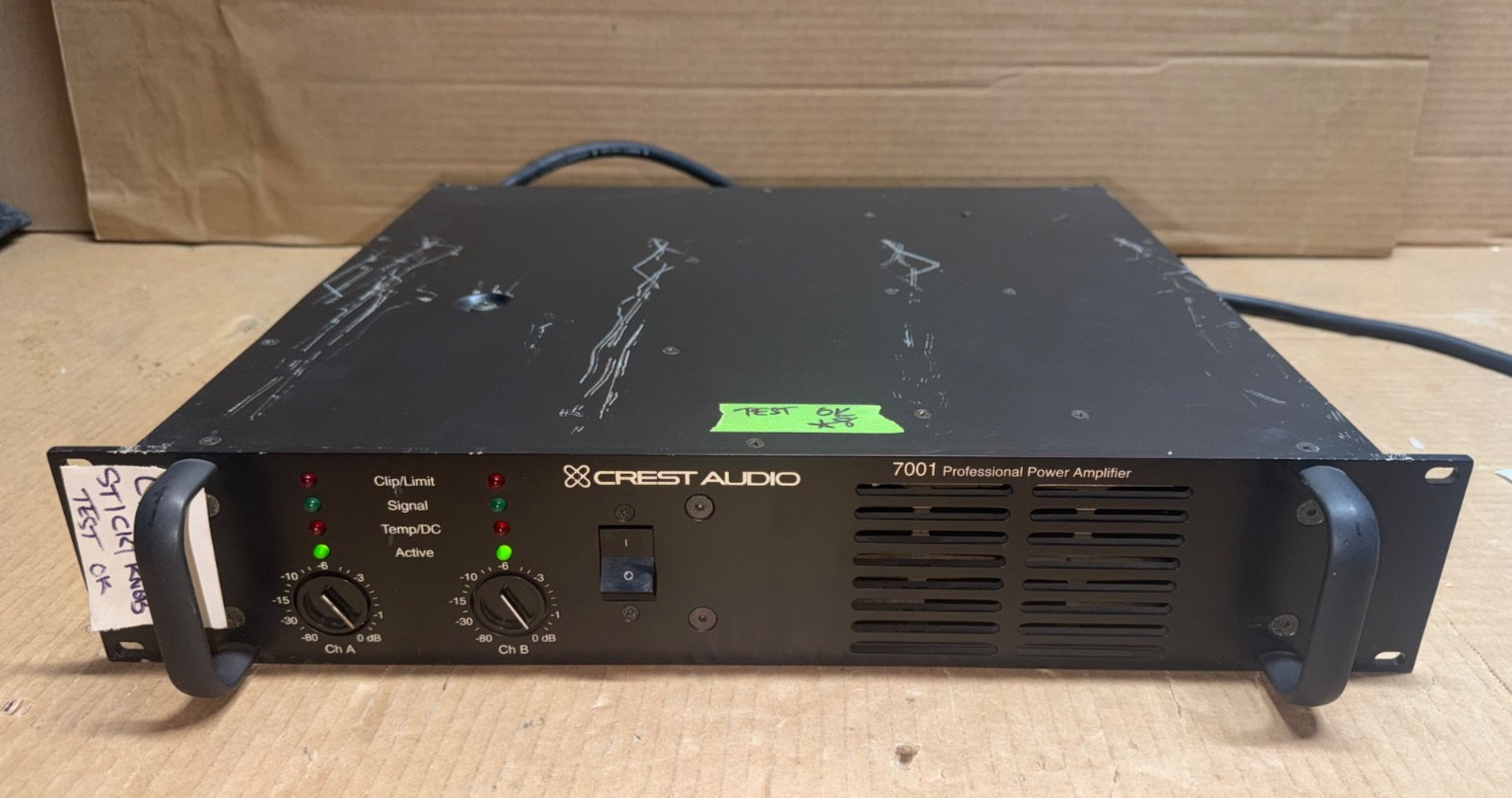 CREST AUDIO 7001 PROFESSIONAL POWER AMPLIFIER - SEE DESCRIPTION