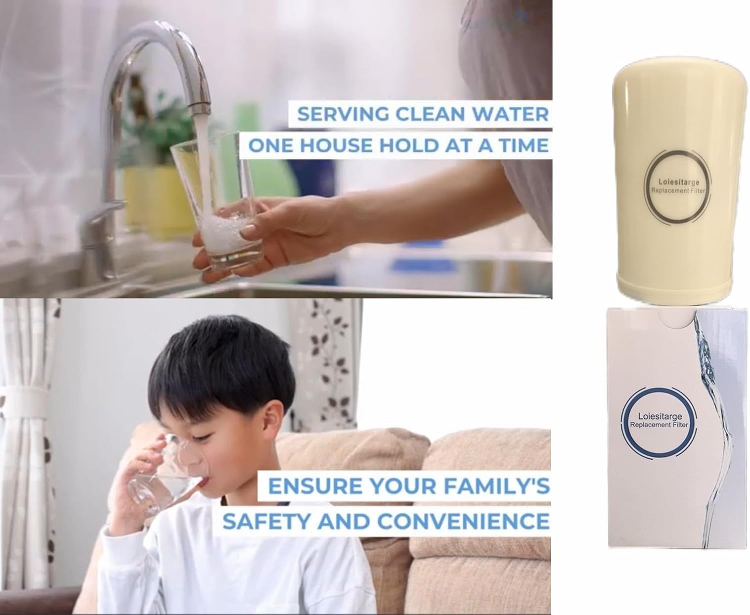 Compact 2 Pack Water Filter for Leveluk Kangen K-8, Enhanced Chlorine Filtration