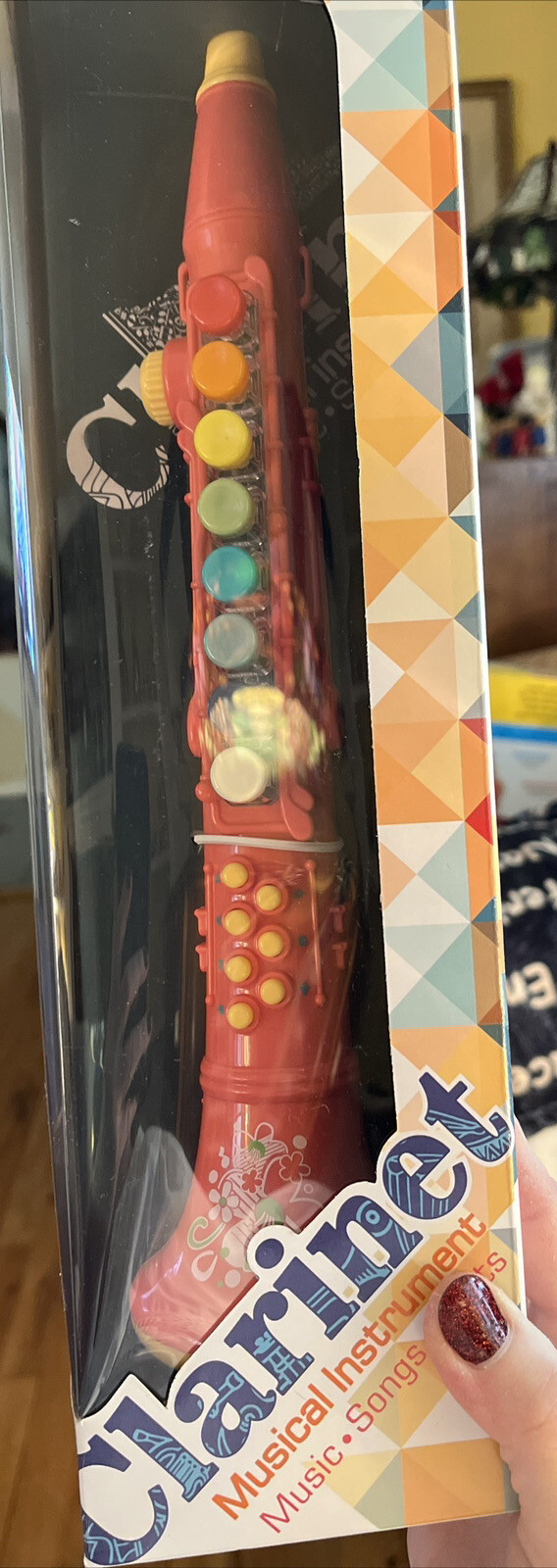NEW IN BOX CHILD’S Musical Instrument CLARINET W/Color Coded Keys LIGHTS Ages 3+