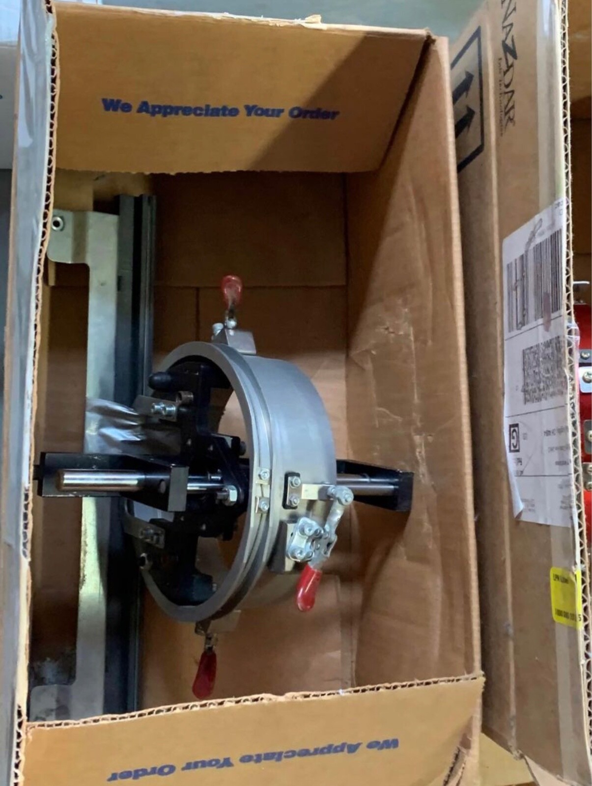 Four Melco embroidery machines.