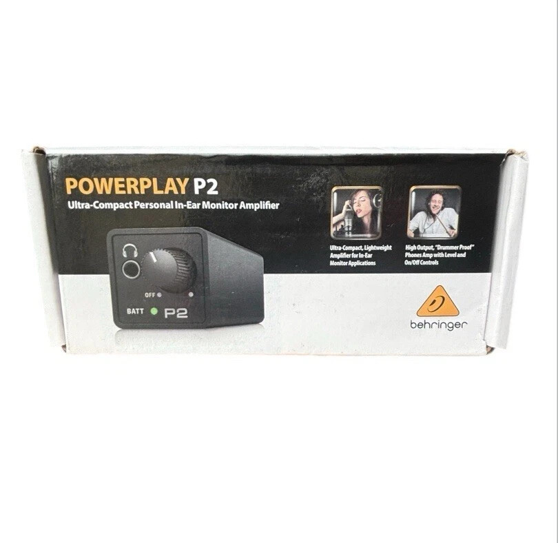 Behringer Powerplay P2 Ultra-Compact Personal In-Ear Monitor Amplifier Black NEW