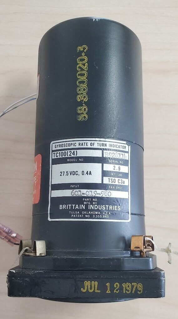 BRITTAIN INDUSTRIES GYROSCOPE TURN INDICATOR