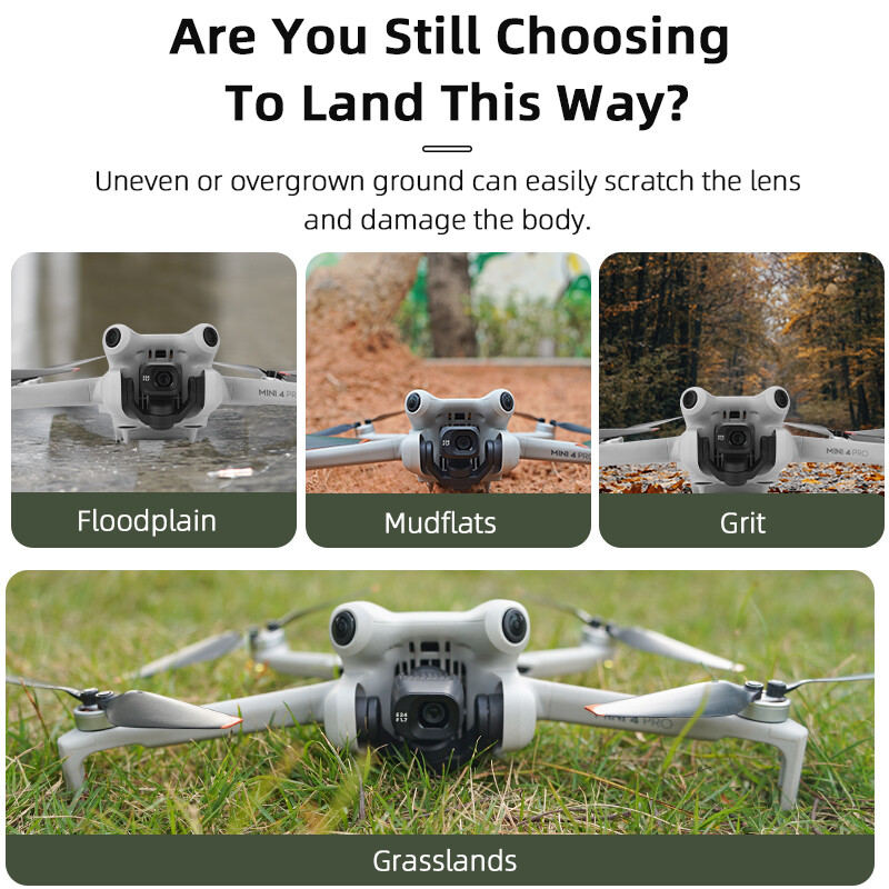 For DJI MINI 4 PRO Drone ABS Heighten Tripod Landing Gear Protector Accessories