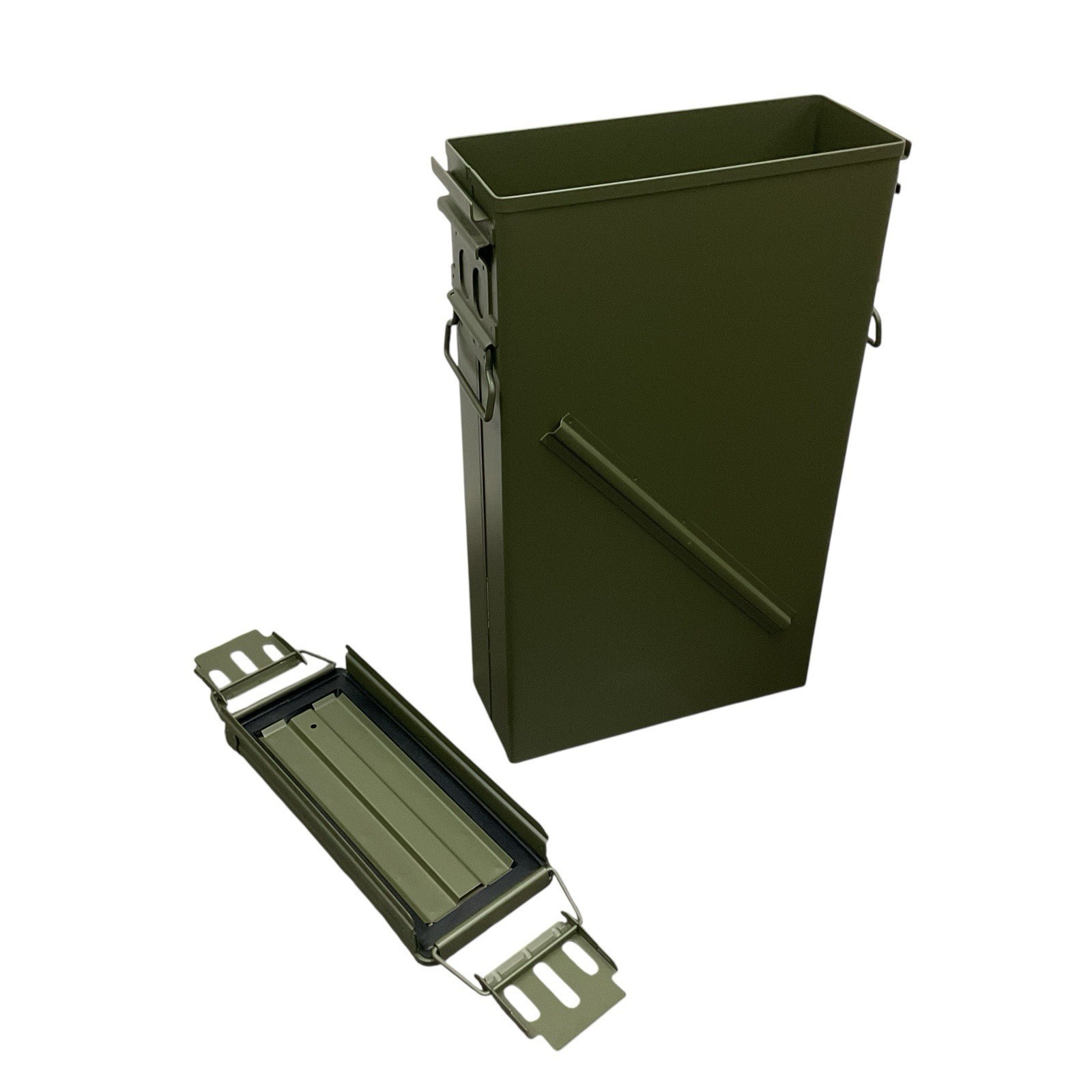 Genuine Military NATO PA156 Large Green Metal Mortar Ammo Tin 33x13x58 cm
