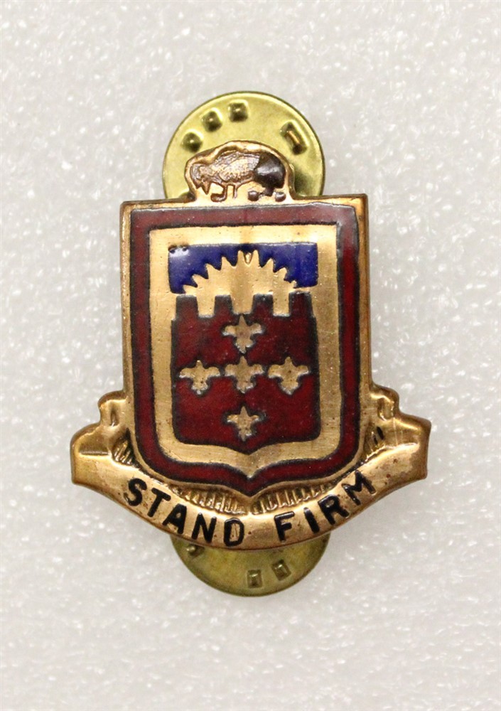 U.S. Army DI Pin: 350th Armored Field Artillery Bn - c/b, I-O