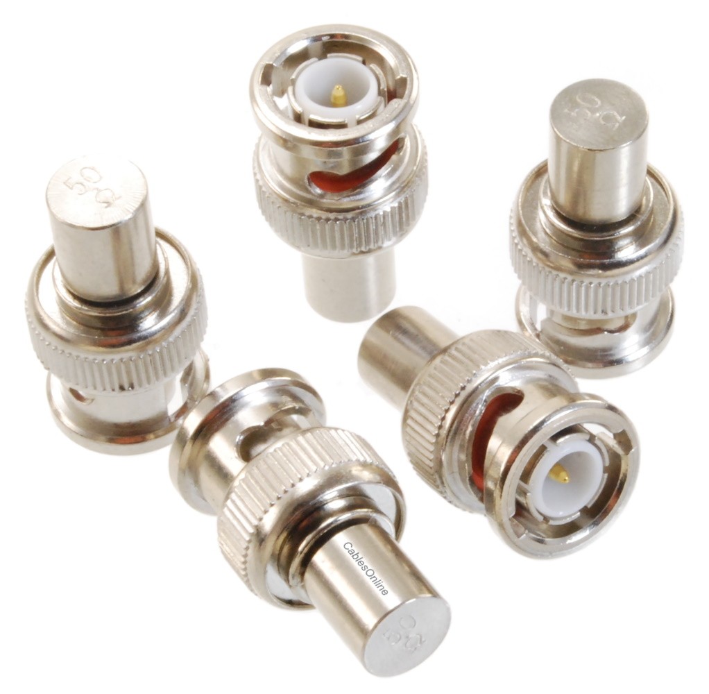 CablesOnline, 5-Pack BNC Male 50-Ohm 1/2W Terminators TR-505-5