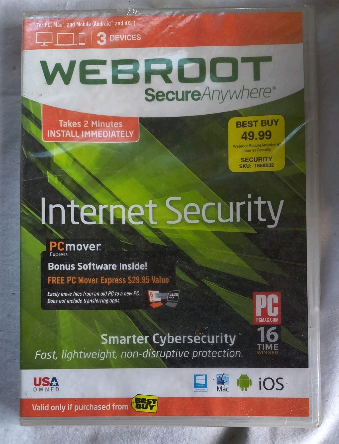 Webroot SecureAnywhere Internet Security 3-Device | NEW Sealed | 2023+ Key Code