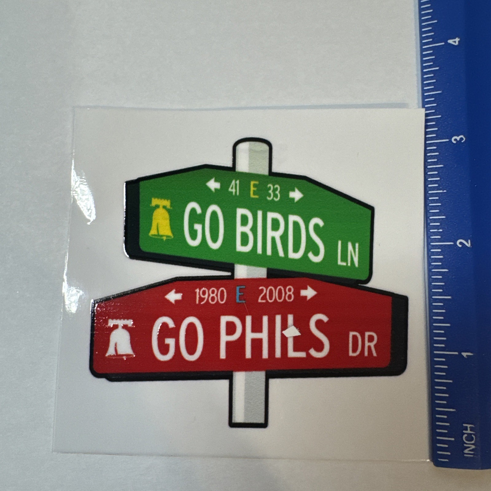 Phillies Eagles Street Sign Decal Sticker
