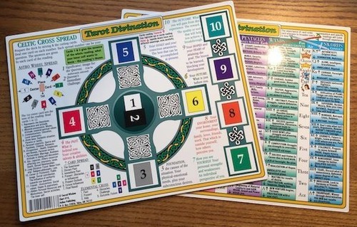 Tarot Divination 8.5"x11" Double-Sided Laminated Information Chart!