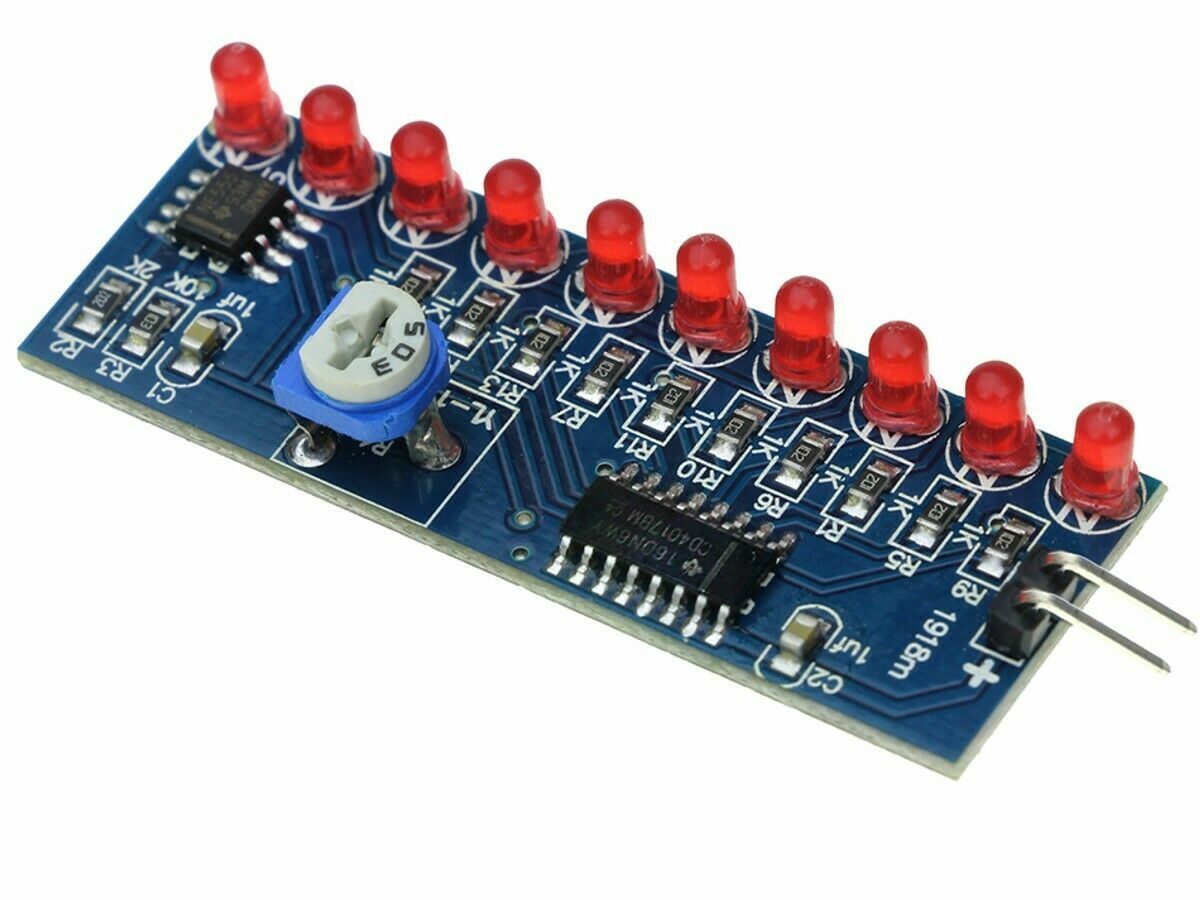 NE555+CD4017 Chaser Water Flowing Light LED Module DIY Soldering Practice Module