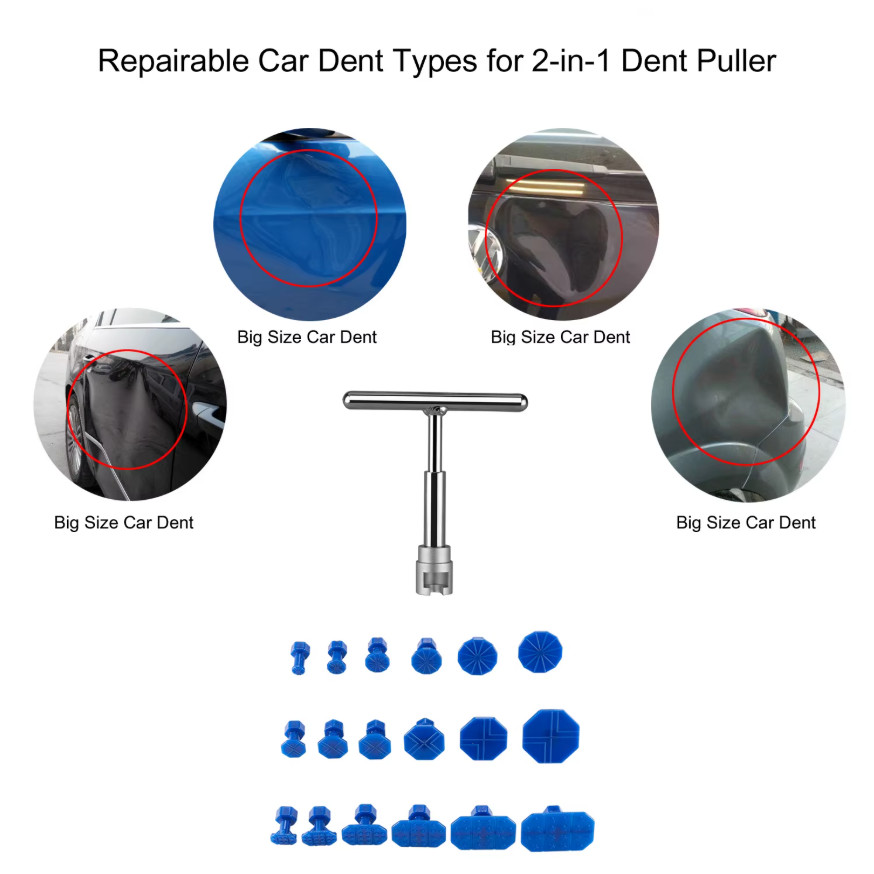 Car Paintless Dent Removal Kits Slide Hammer with 18Pcs Dent Puller Tabs Tools