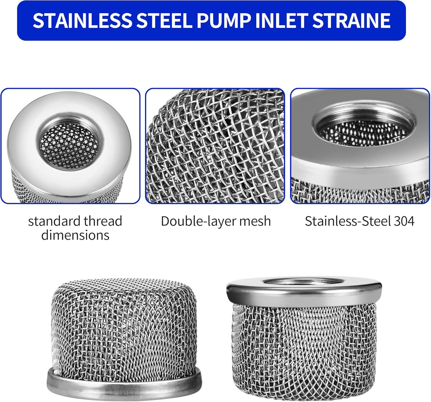 2 Pack 181072 Pump Inlet Strainer Screen Filter for Graco Airless Paint Sprayers