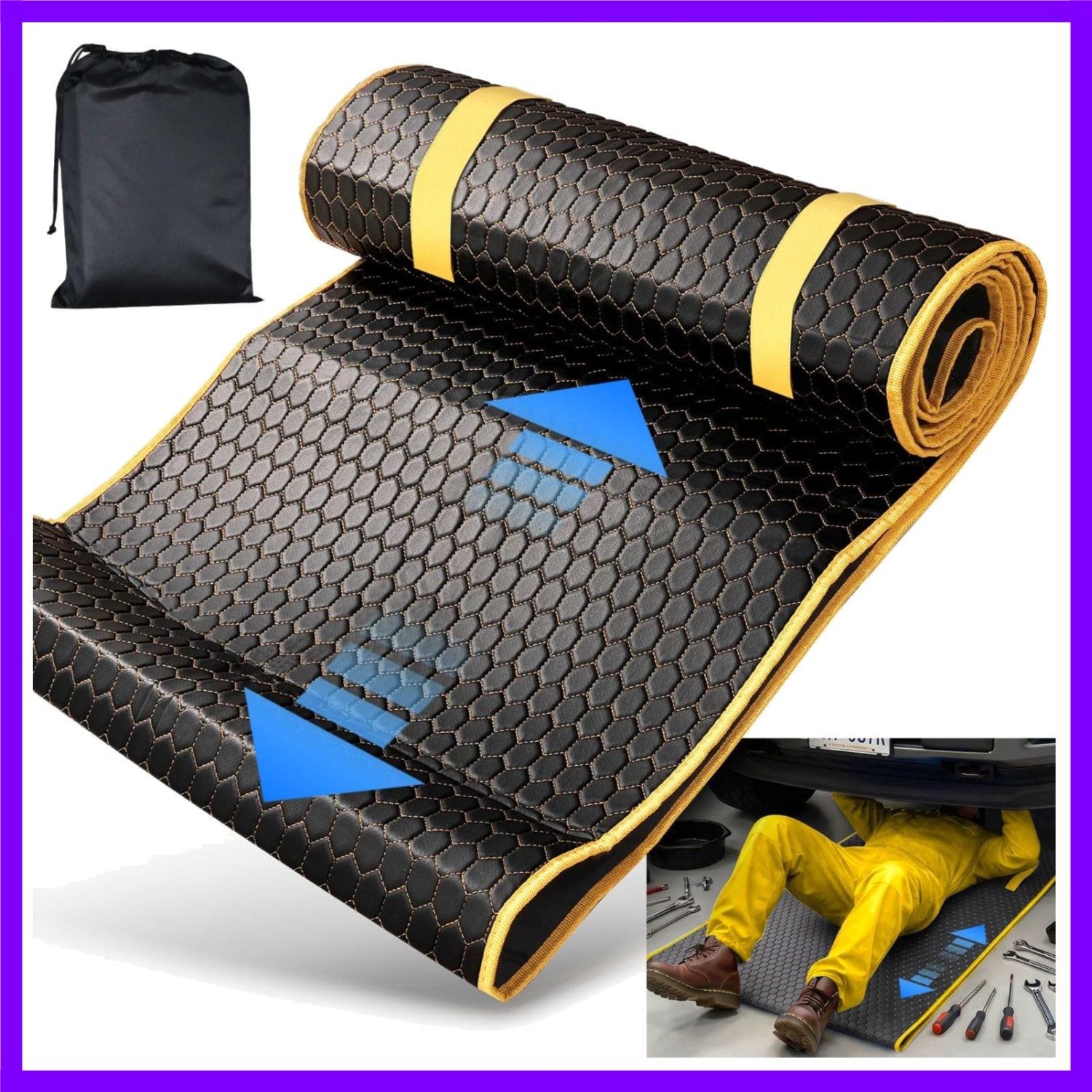 Magic Portable Mechanics Mat | Low Clearance, Foldable Garage Padded Mat, For...