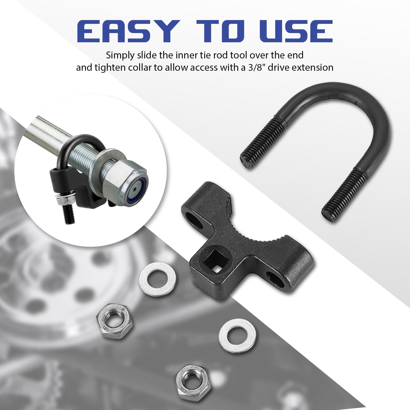 Inner Tie Rod Removal Tool 3/8" Universal Low Profile for Inner...