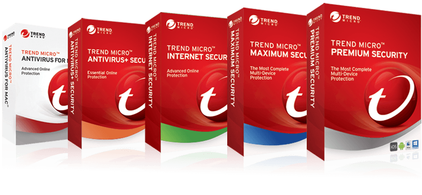 TREND MICRO MAXlMUM, lNTERNET, ANTIVIRUS+ Security for 1-3 Years and 1-5 Devices