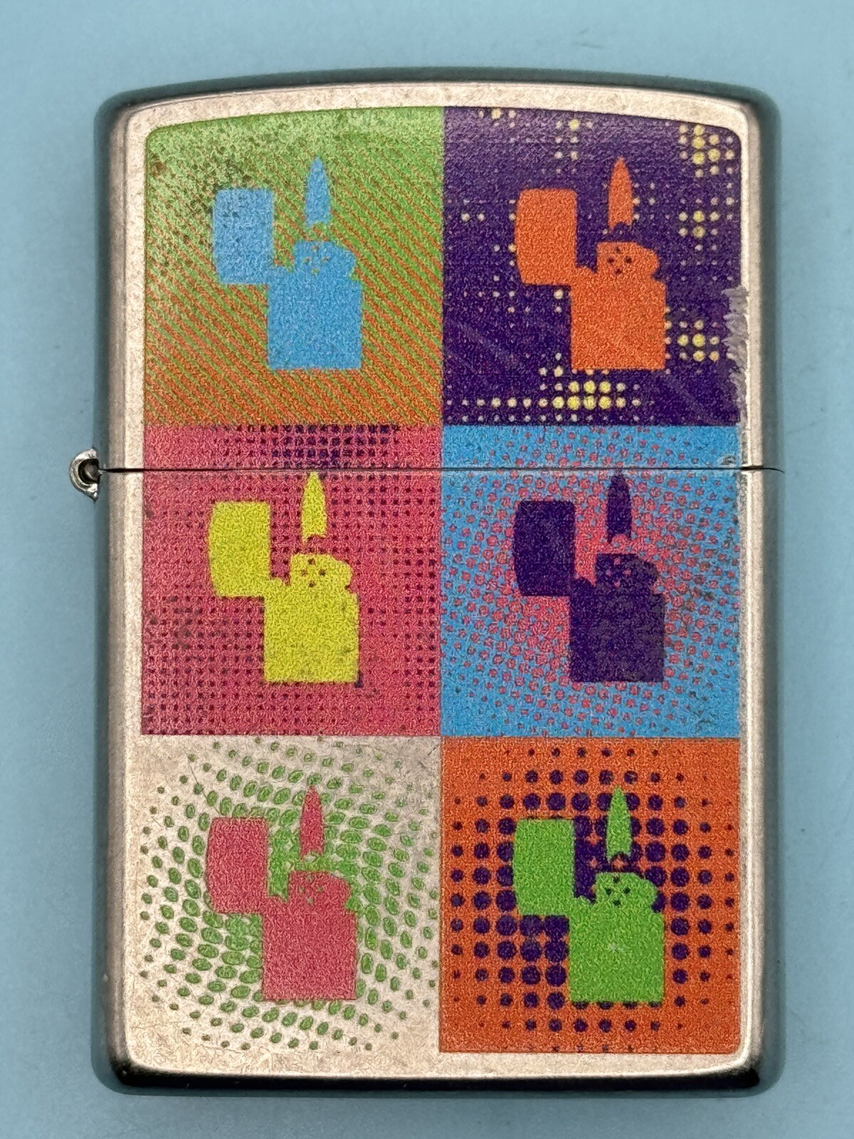 2022 Zippo Flame Design Pop Art Chrome Zippo Lighter NEW