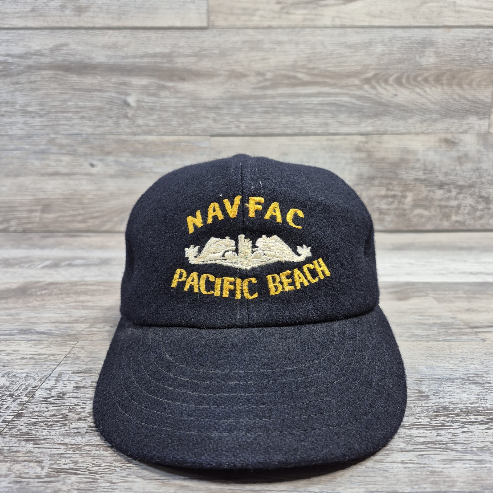 NAV FAC Pacific Beach Vintage Veteran Military Hat Cap Adult Mens Fitted