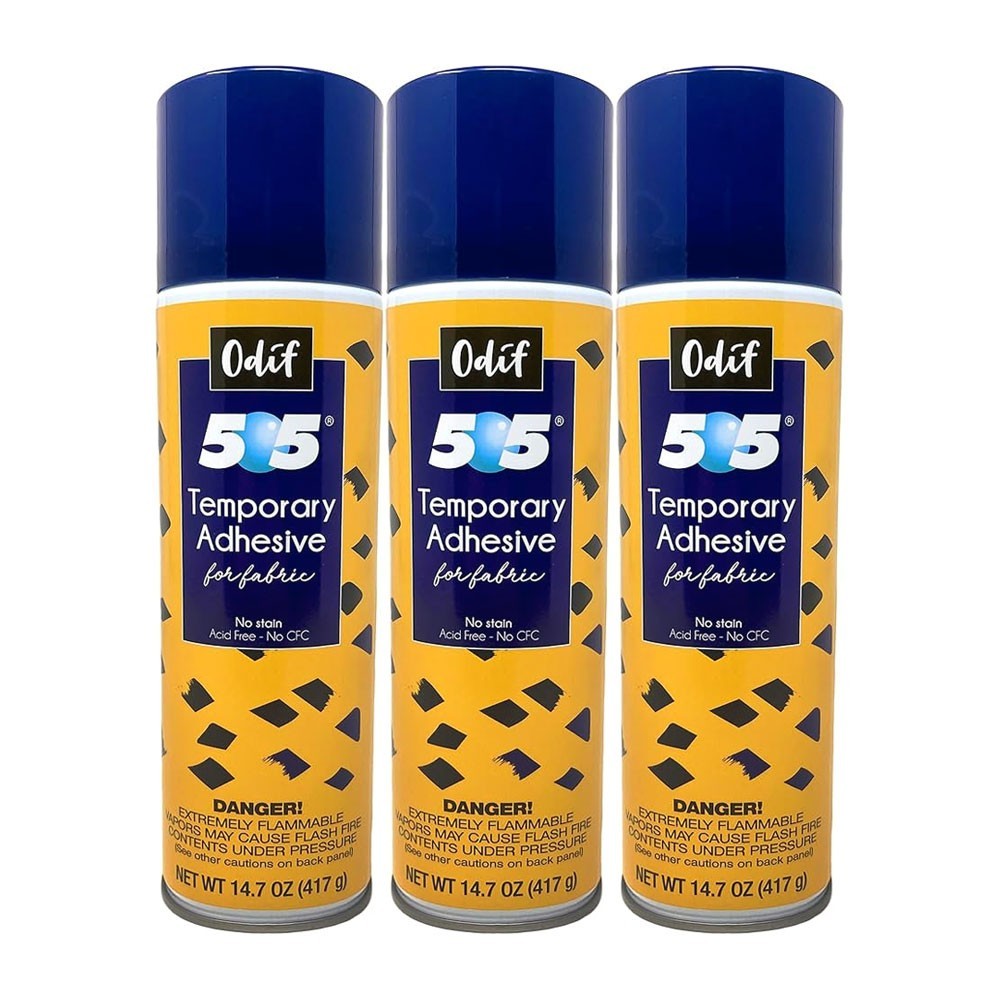 Odif 505 Spray & Fix Temporary Fabric Adhesive 14.7 oz – 3 Pack – Quilt Basting