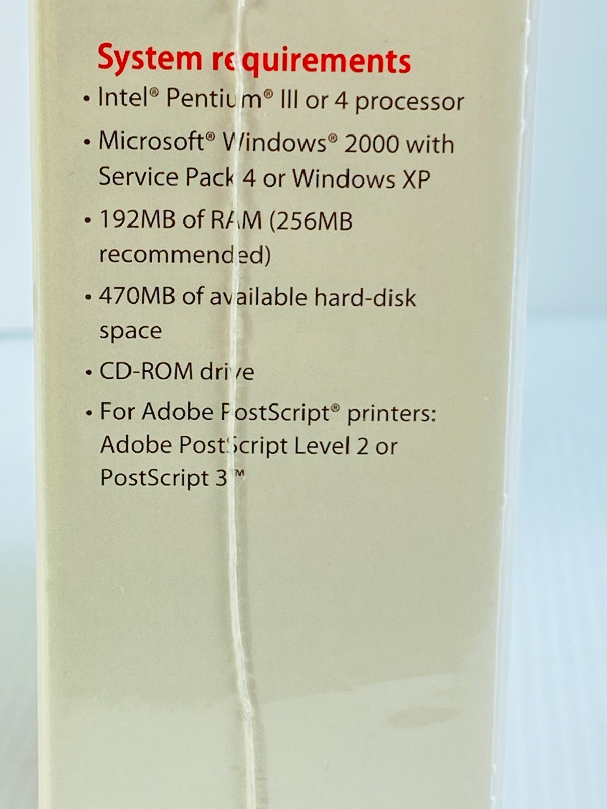 Adobe Illustrator CS PC WINDOWS Original Box Sealed 2003