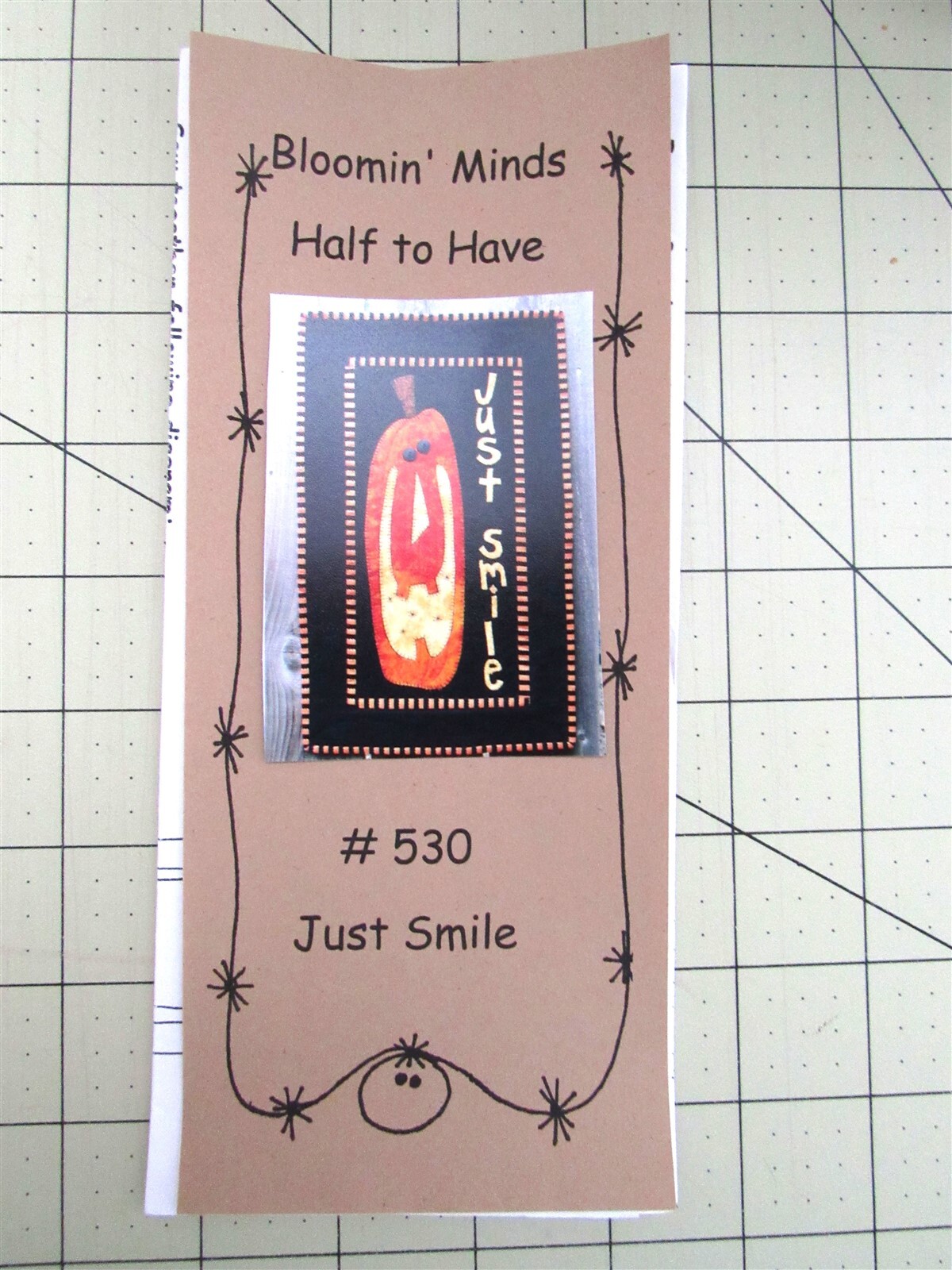 "Just Smile" by Bloomin' Minds Quilt Pattern 13" x 21"
