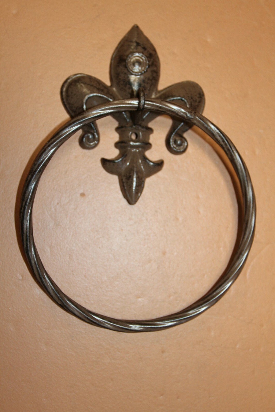 Deluxe Fleur De Lis Bathroom Decor Set, Cross, Hooks, TP Holder, Thoughtful pg3