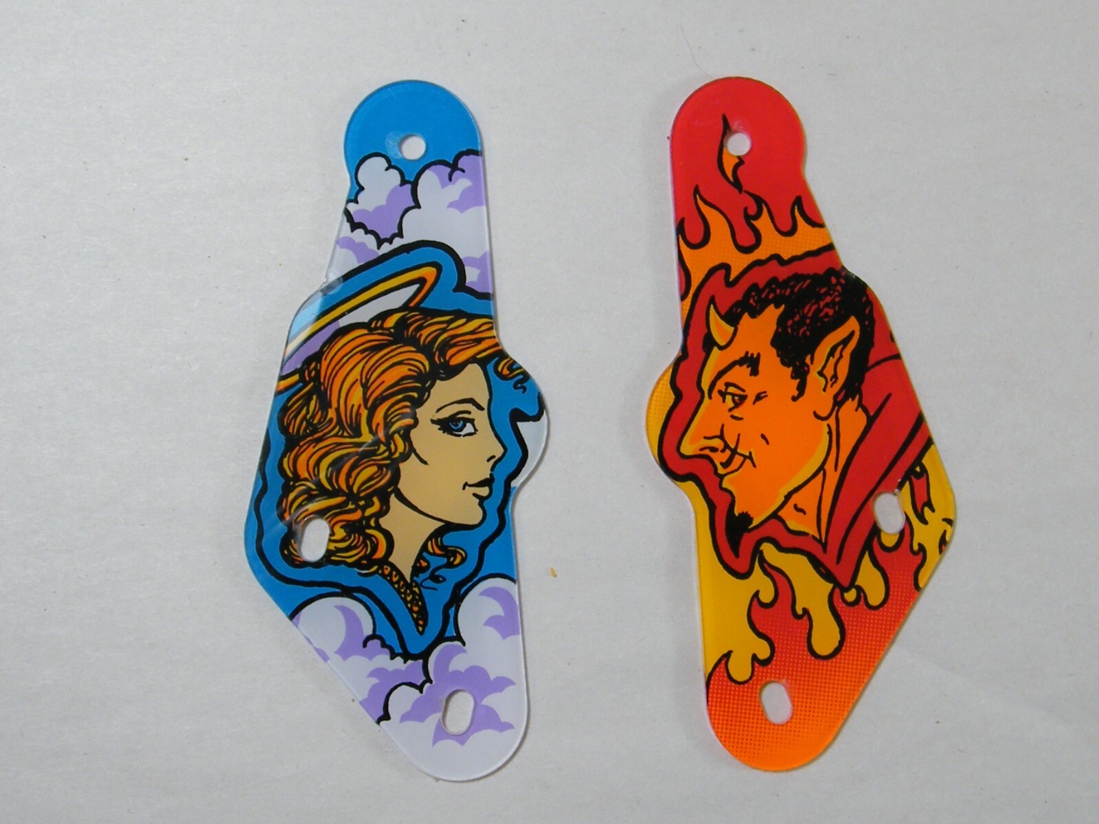 DEVIL & ANGEL PINBALL PLAYFIELD PLASTIC, WILLIAMS GAME, JUNKYARD PINBALL