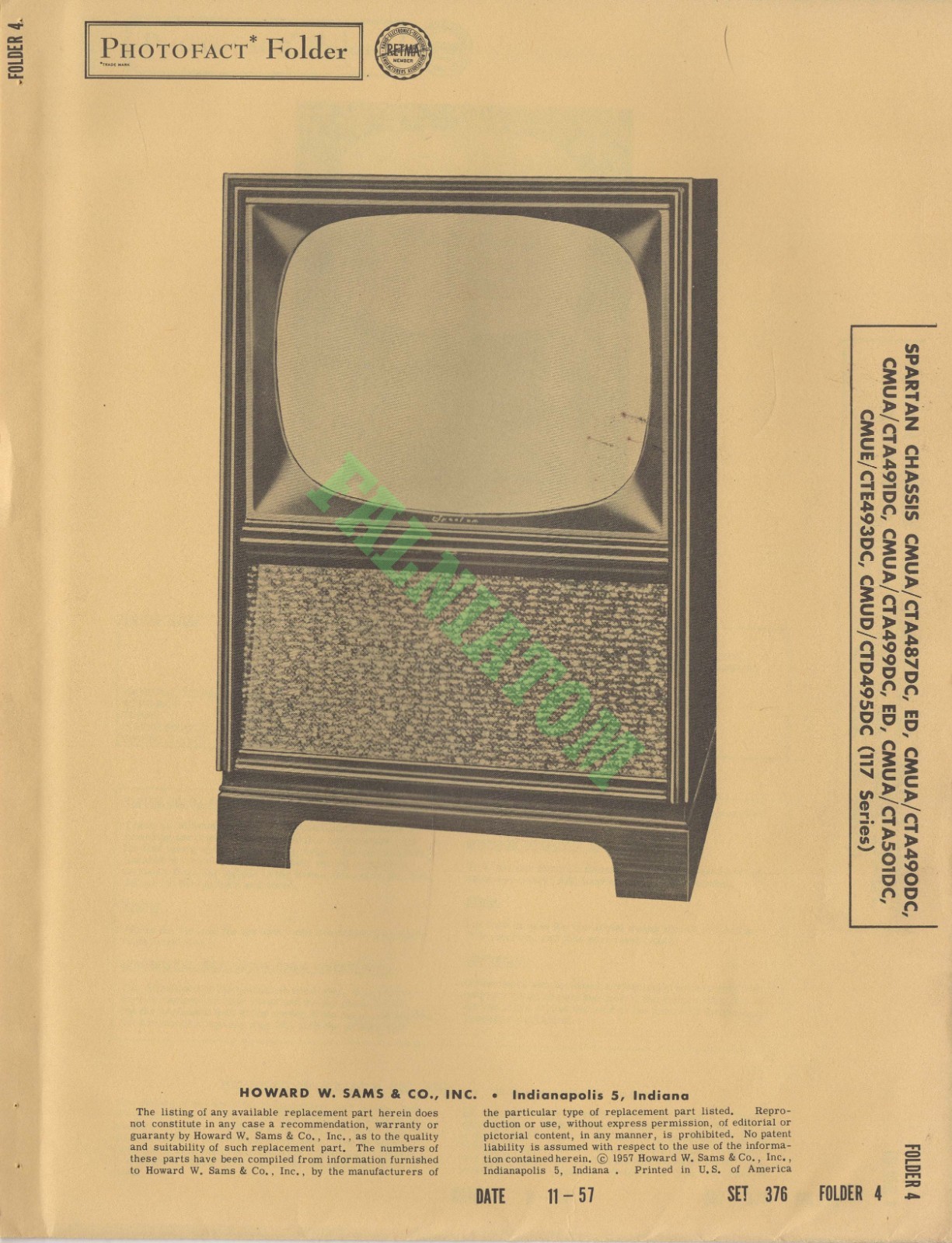 PhotoFact - Set 376 - Folder 4 - Spartan Chassis CTA487DC + Others - 16 Pages