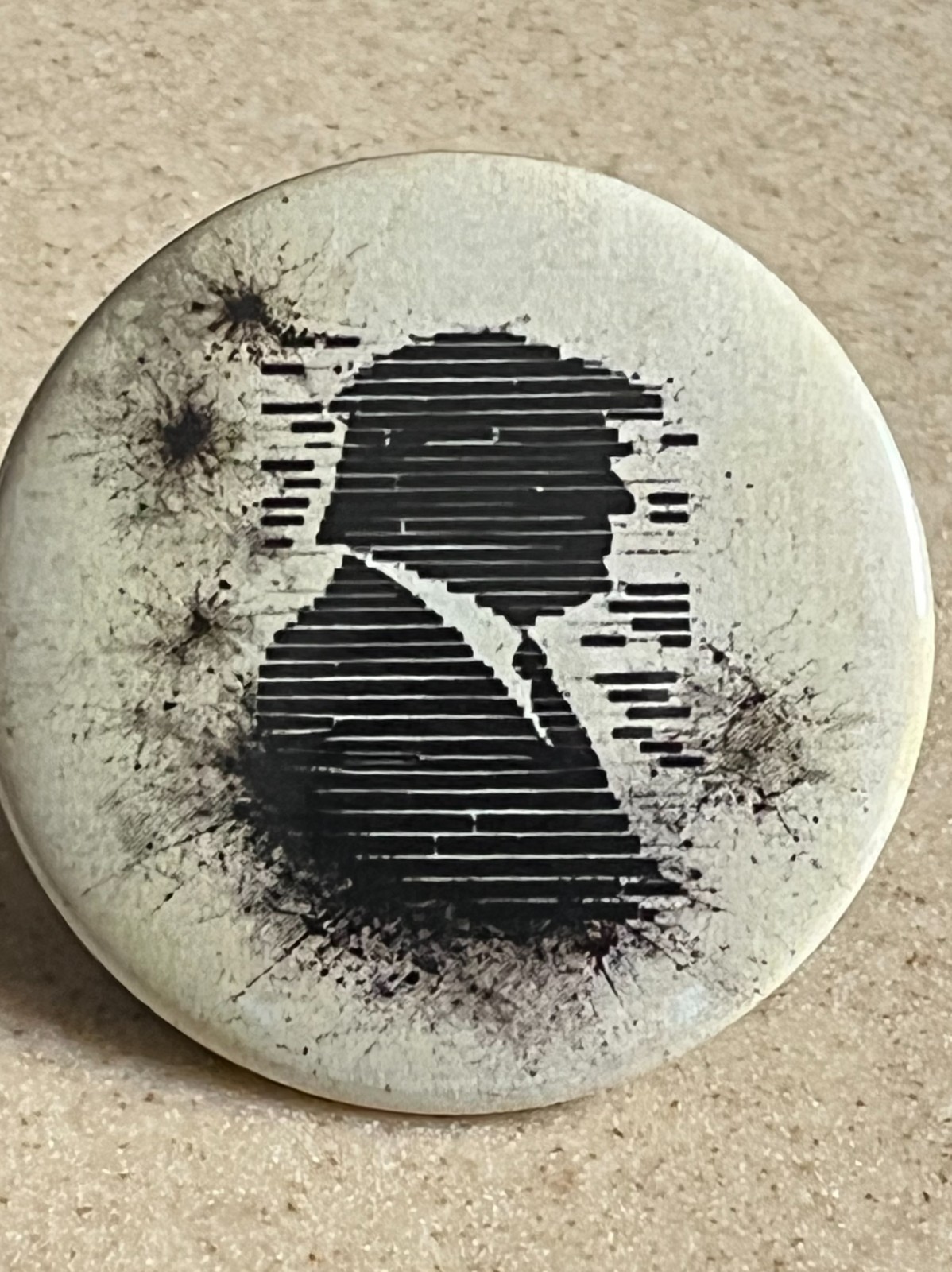 Anti-Trump Pin-Back Button 2 1/4 inch Redacted Epstein Files