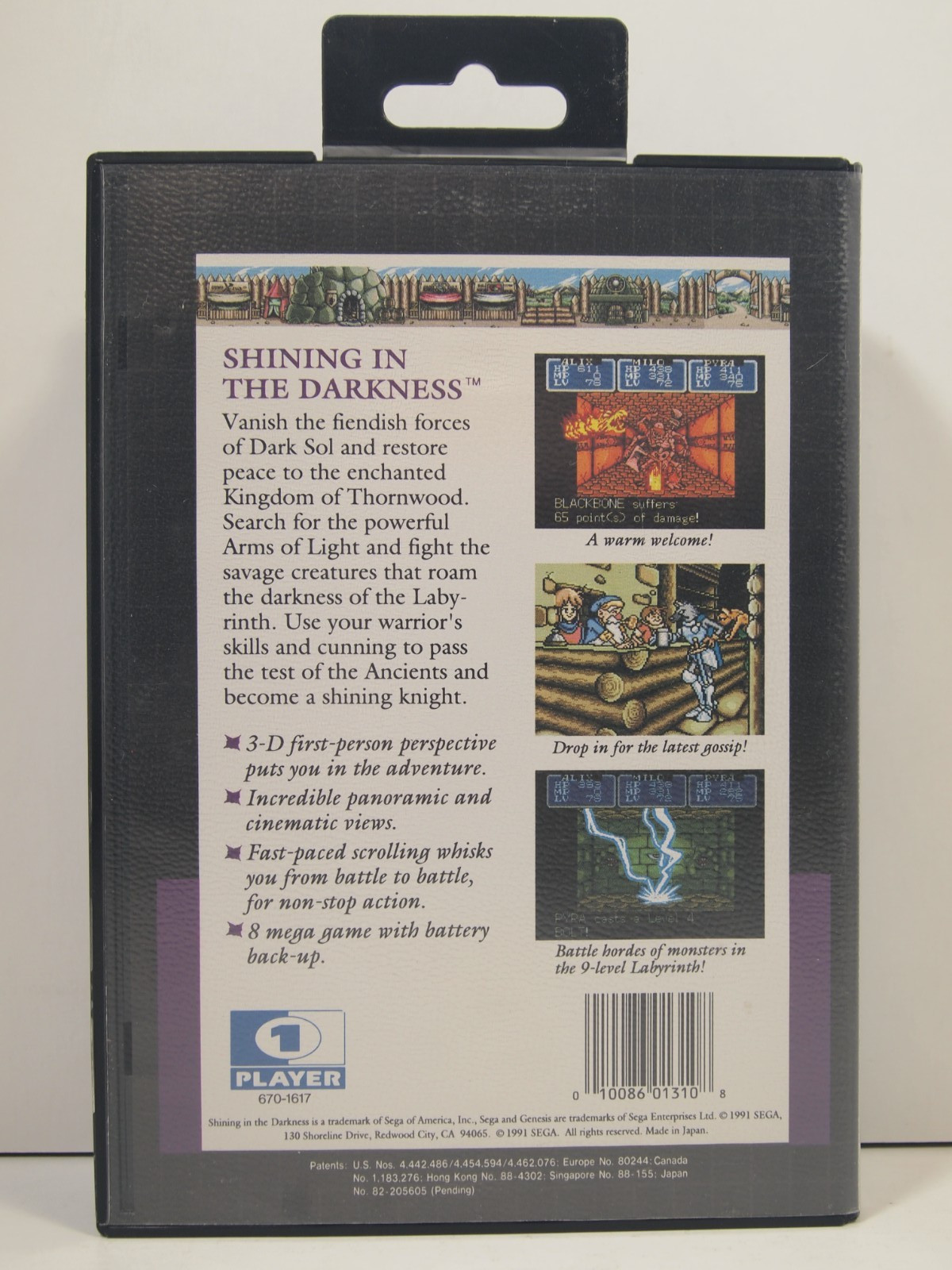 Shining in the Darkness Case (SEGA Genesis) Authentic BOX ONLY