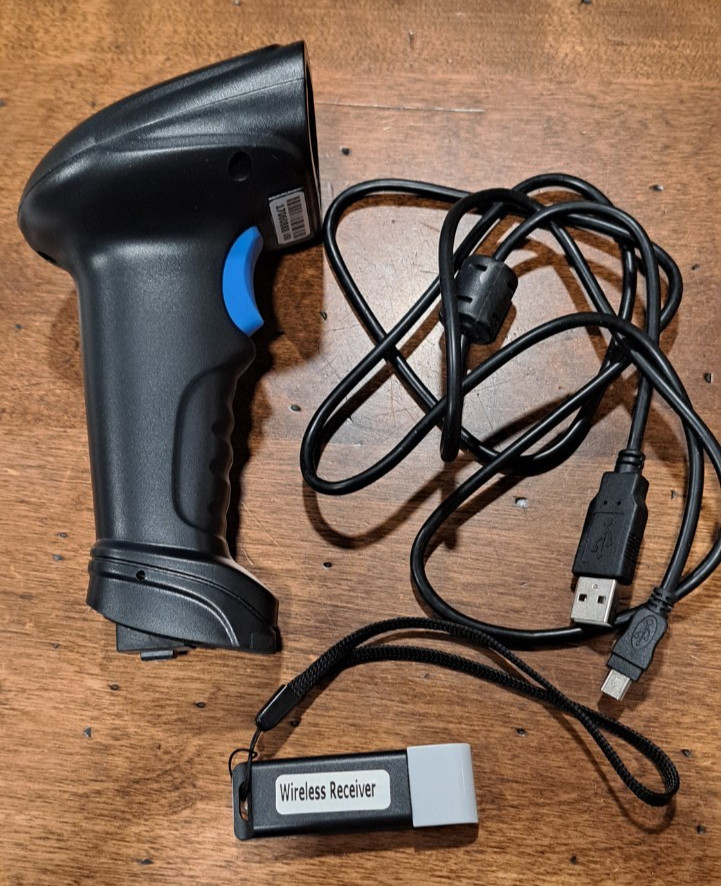 Auspa Wireless Barcode Scanner Black
