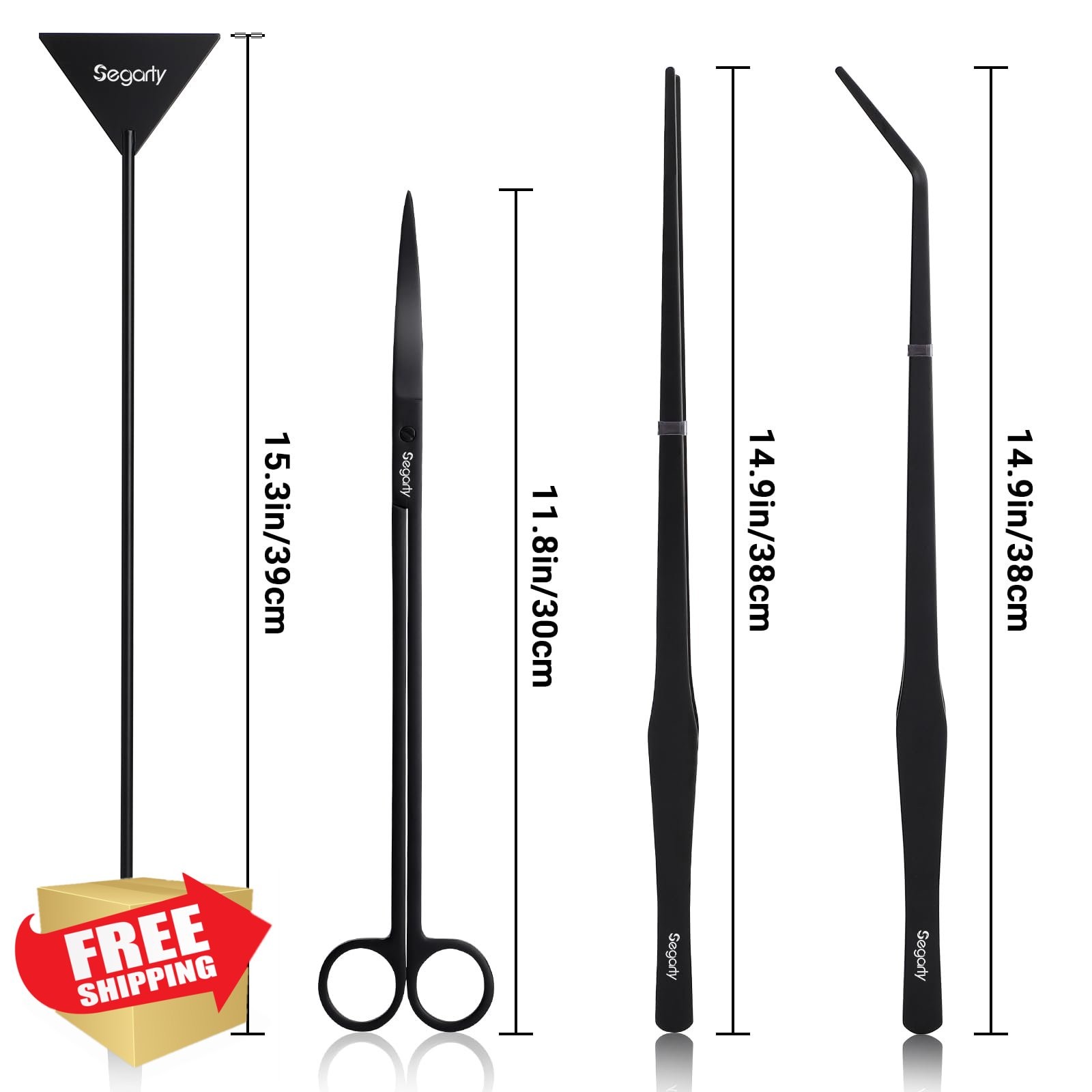 Segarty 4in1 Aquarium Tools Kit Aquascaping Stainless