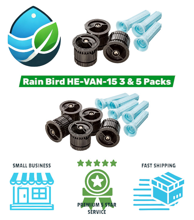 HE-VAN-15 3 & 5 Packs High-Efficiency Variable Arc Spray Nozzle 0-360° MPR