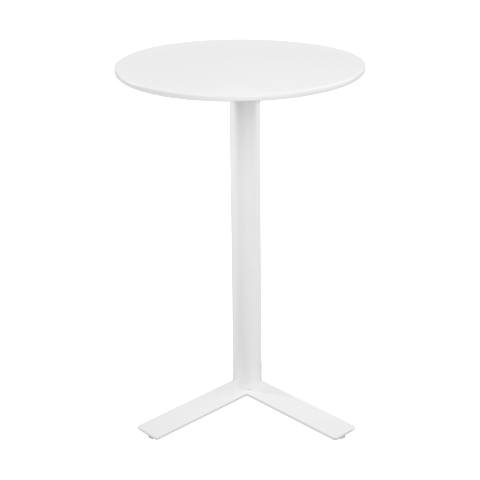 Modern Freestanding End Table, C Shaped Metalside Table With Wide Round Tabletop