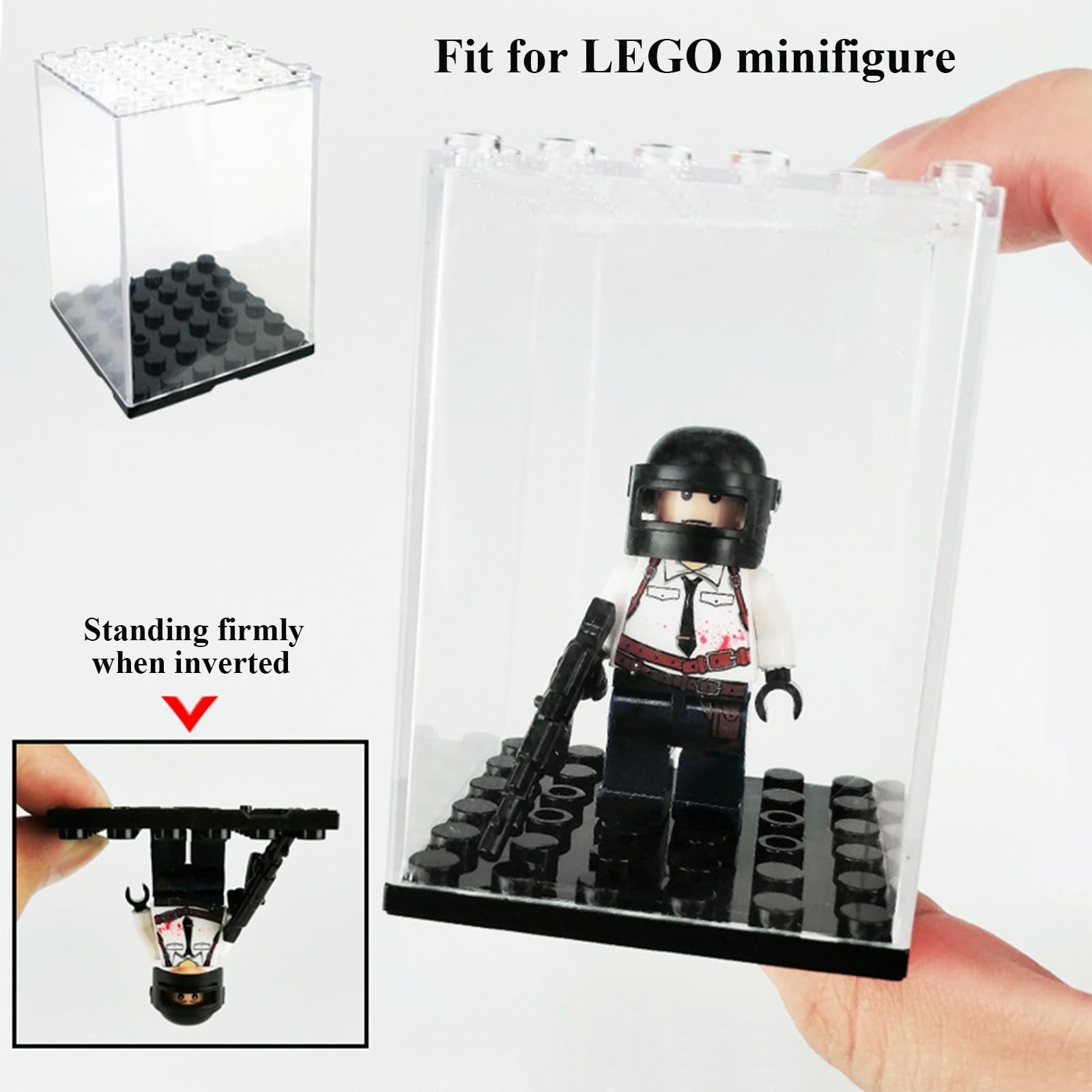 15PCS Minifigure Display Case for Lego Minifigure Clear Acrylic Building Bloc...