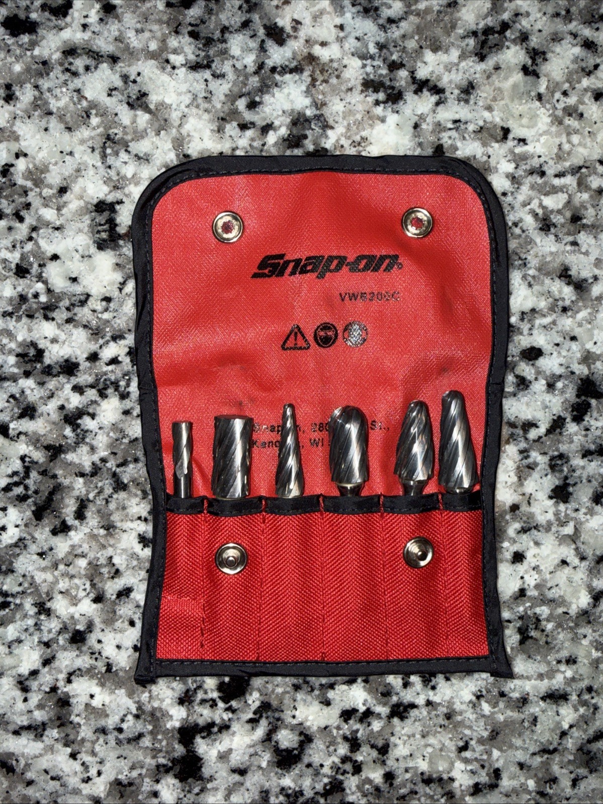 Snap-On VWB200C 6 pc Wide Fluted Carbide Burr Set