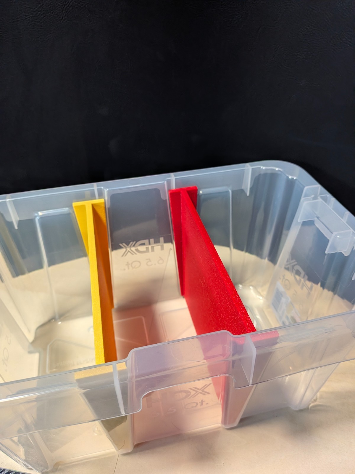 HDX 6.5 Qt Tote Divider Organizer Insert 3 Section Storage Bin Separator