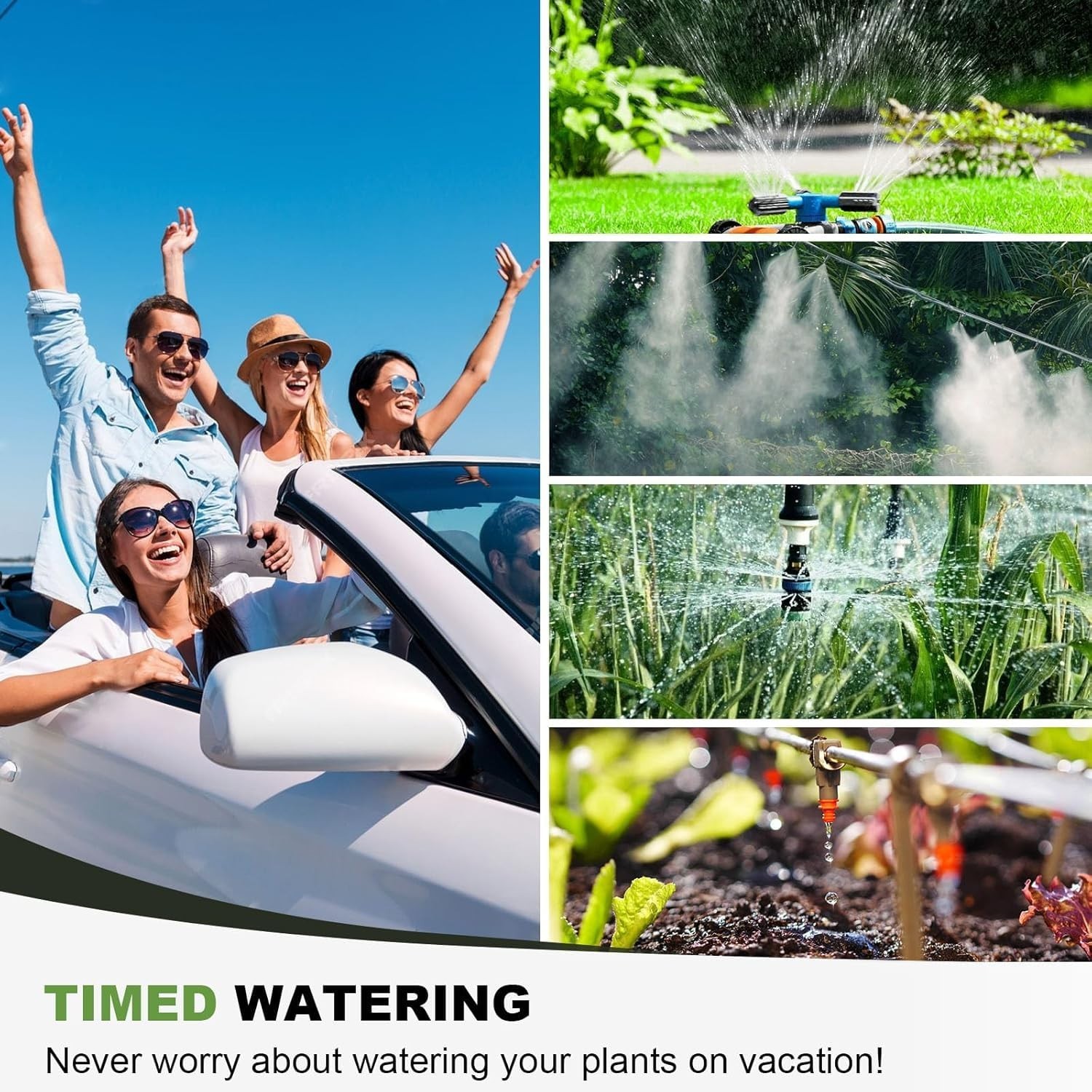Water Timer with 4 Outlet for Garden Lawn– Programmable Irrigation Controller