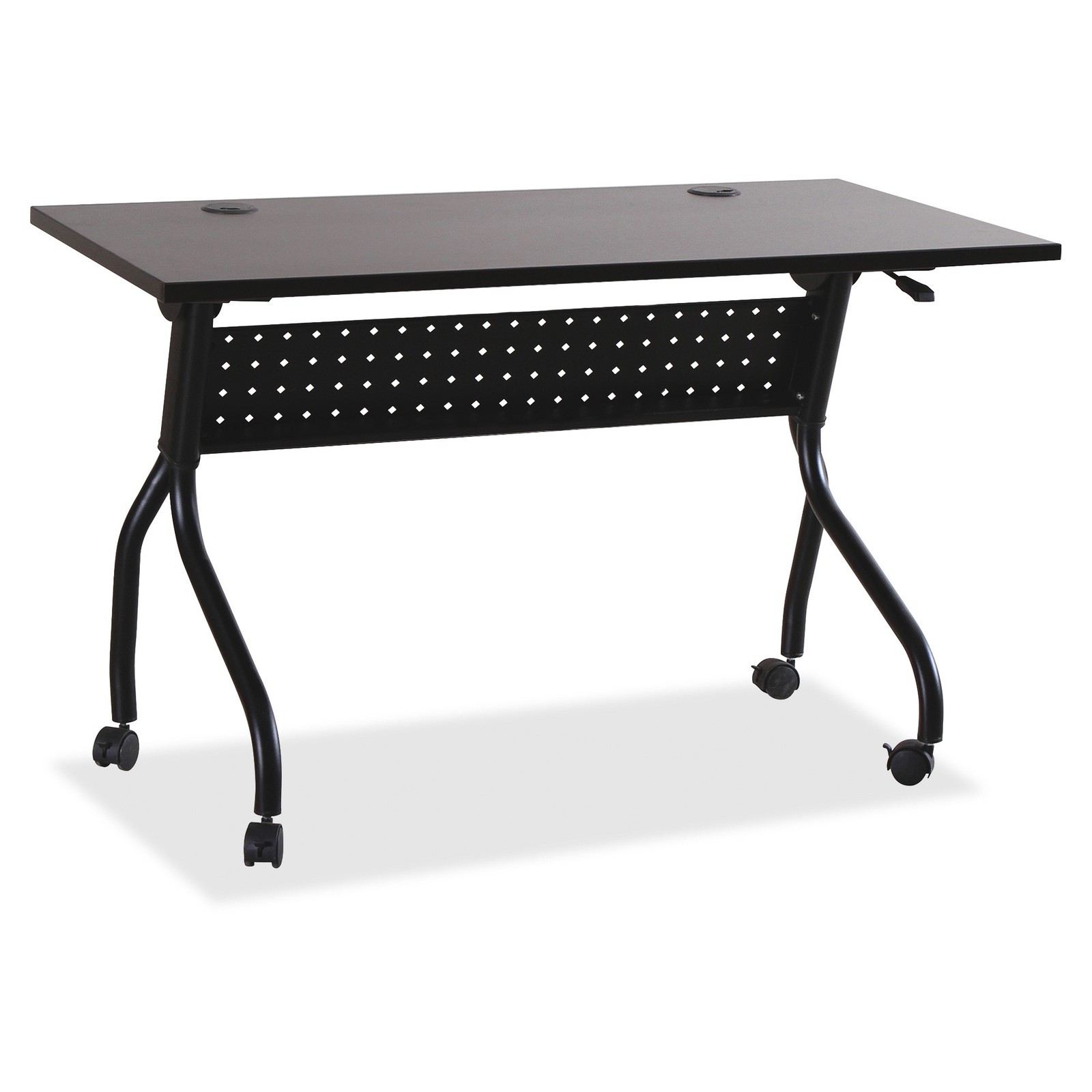 Lorell LLR60732 Training Table 48"x23.5" Espresso/Silver
