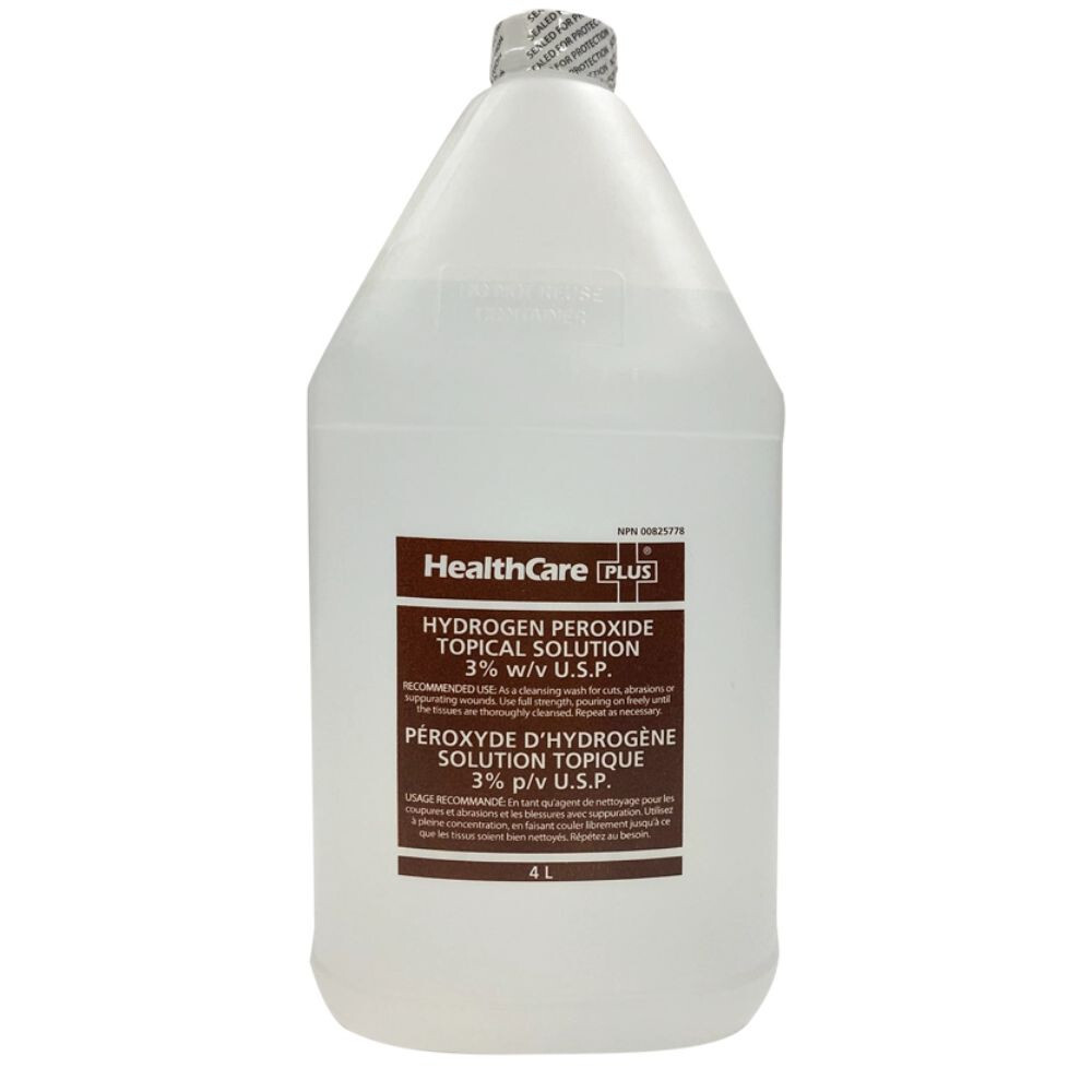 HealthCare+ Hydrogen Peroxide 3% USP 4L -  Antiseptic, Skin Disinfectant