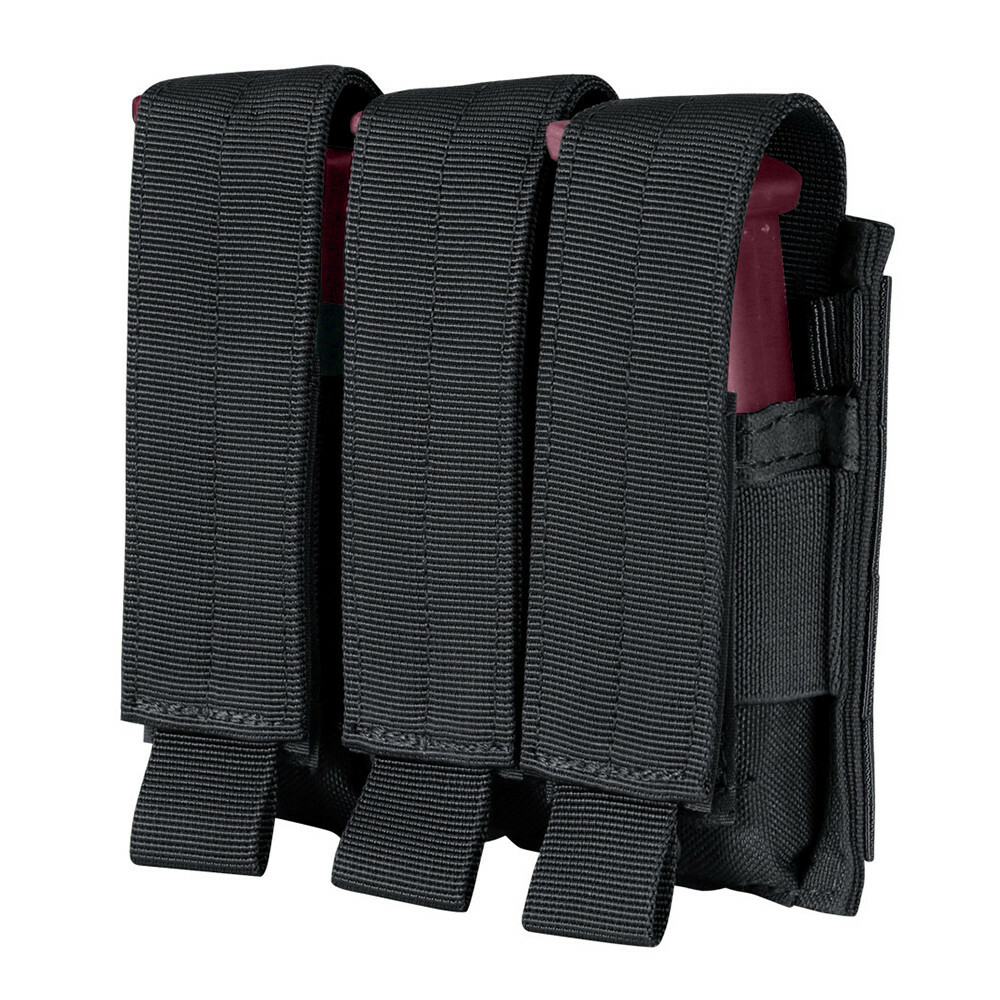 Black Tactical Molle Triple Multi-Purpose Modular Mag Pouch