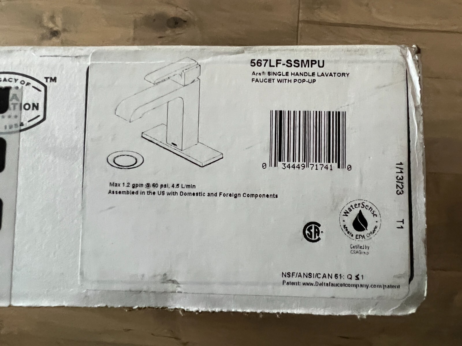 Delta 567LF-SSMPU - Ara Single Handle Bathroom Faucet in Brilliance Stainless