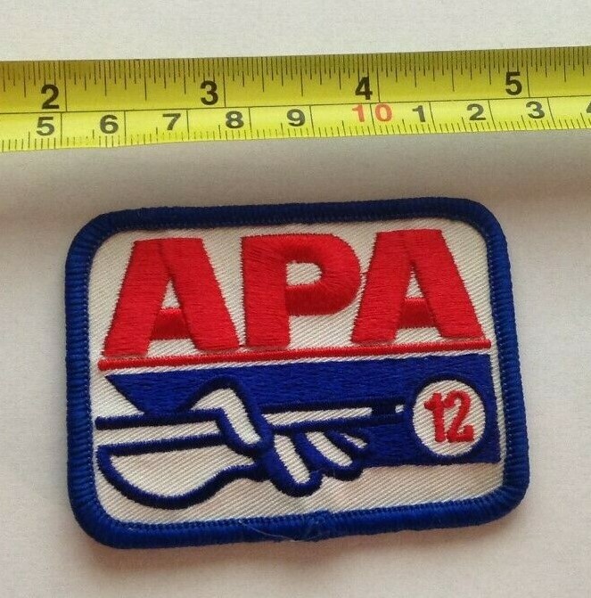 APA Pool Leagues 2012 Participation League PATCH 8-Ball 9-Ball 2.75"x2" Rare HTF